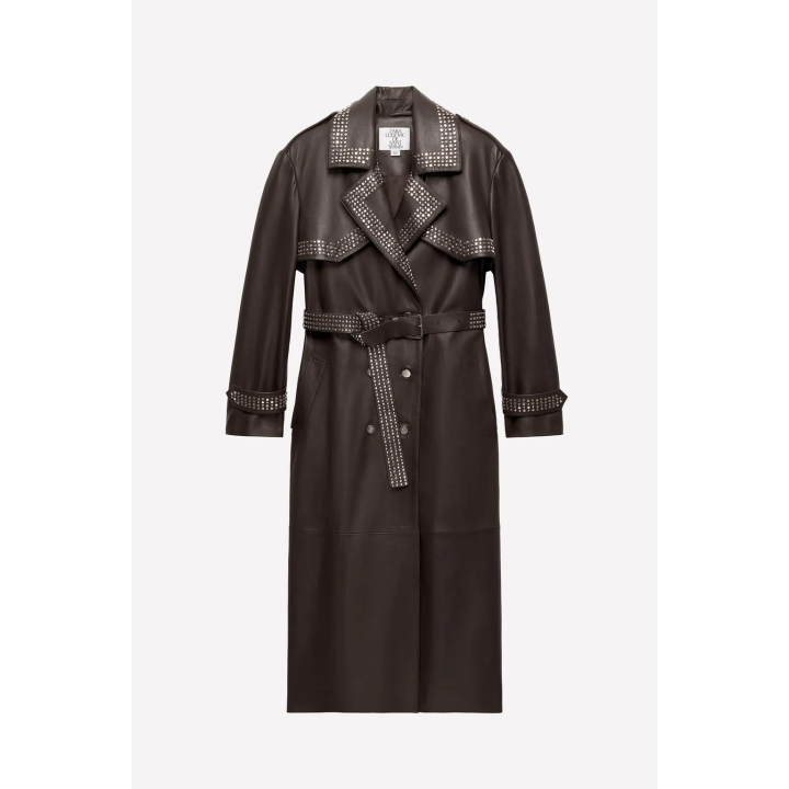 LEATHER STUDDED TRENCH COAT LUDOVIC DE SAINT SERNIN x ZARA