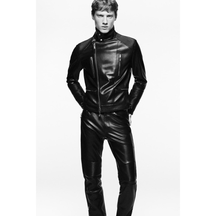 Кожаные байкерские брюки ludovic de saint sernin x zara