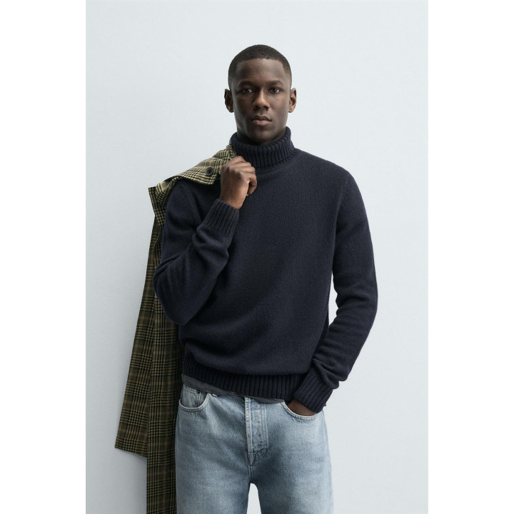 СВИТЕР С ВЫСОКИМ ВОРОТНИКОМ ИЗ СМЕСОВОЙ ШЕРСТИ