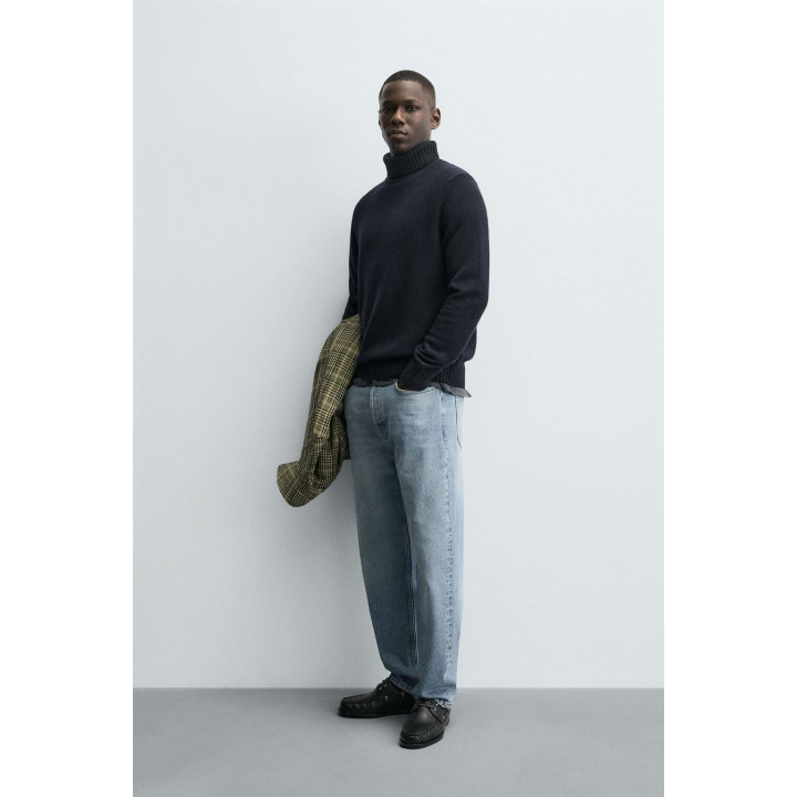 СВИТЕР С ВЫСОКИМ ВОРОТНИКОМ ИЗ СМЕСОВОЙ ШЕРСТИ