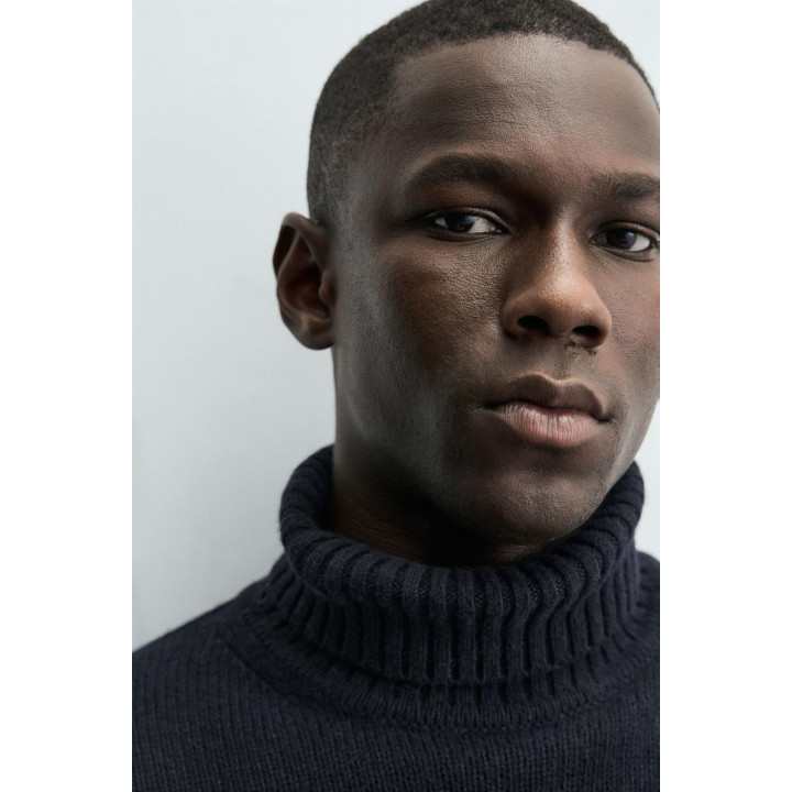 СВИТЕР С ВЫСОКИМ ВОРОТНИКОМ ИЗ СМЕСОВОЙ ШЕРСТИ