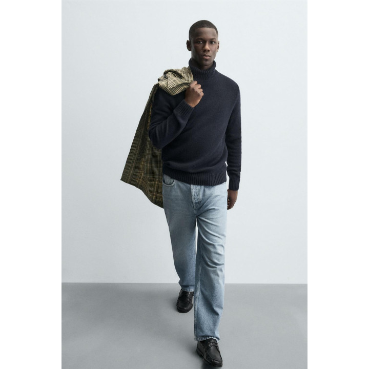 СВИТЕР С ВЫСОКИМ ВОРОТНИКОМ ИЗ СМЕСОВОЙ ШЕРСТИ