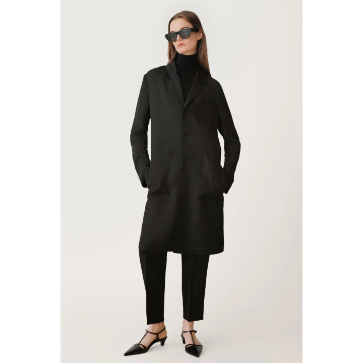 ПАЛЬТО ПРЯМОГО КРОЯ ИЗ СМЕСОВОЙ ТКАНИ — 50TH ANNIVERSARY