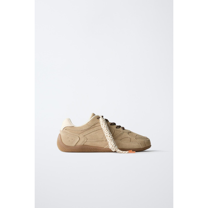 КОЖАНЫЕ КРОССОВКИ НА ШНУРКАХ