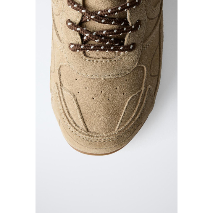 КОЖАНЫЕ КРОССОВКИ НА ШНУРКАХ