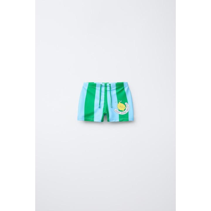 Плавки в полоску и цвет лимона для мальчиков от 3 до 6 лет