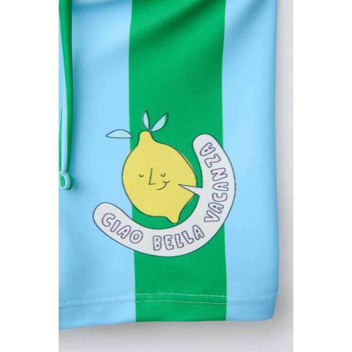 Плавки в полоску и цвет лимона для мальчиков от 3 до 6 лет