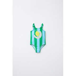 Купальник в полоску с лимоном для детей 2-6 лет