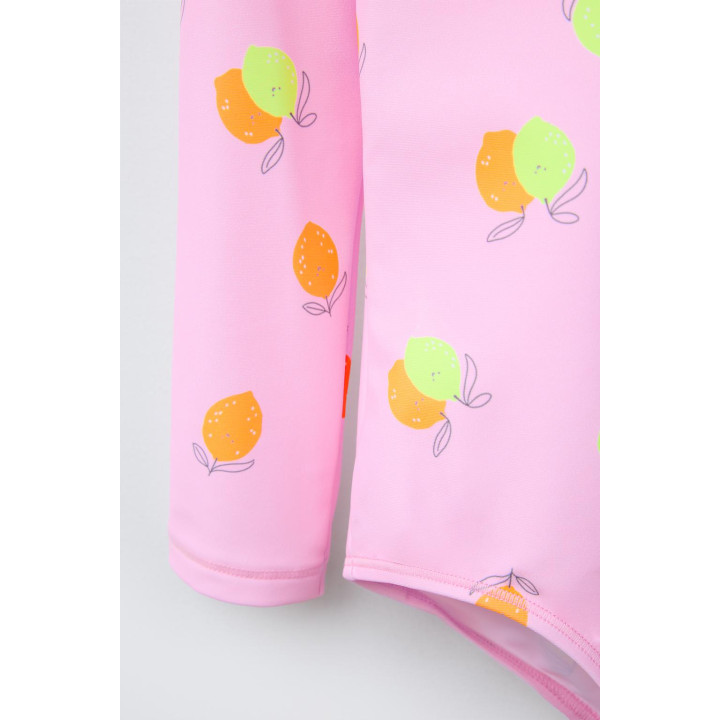 Купальник в стиле майки 2-6 лет с лимонным принтом