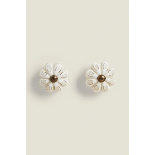 PACK OF CERAMIC FLOWER DOOR KNOBS (PACK OF 2)