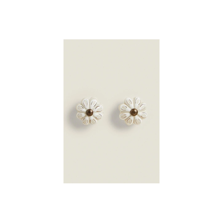 PACK OF CERAMIC FLOWER DOOR KNOBS (PACK OF 2)