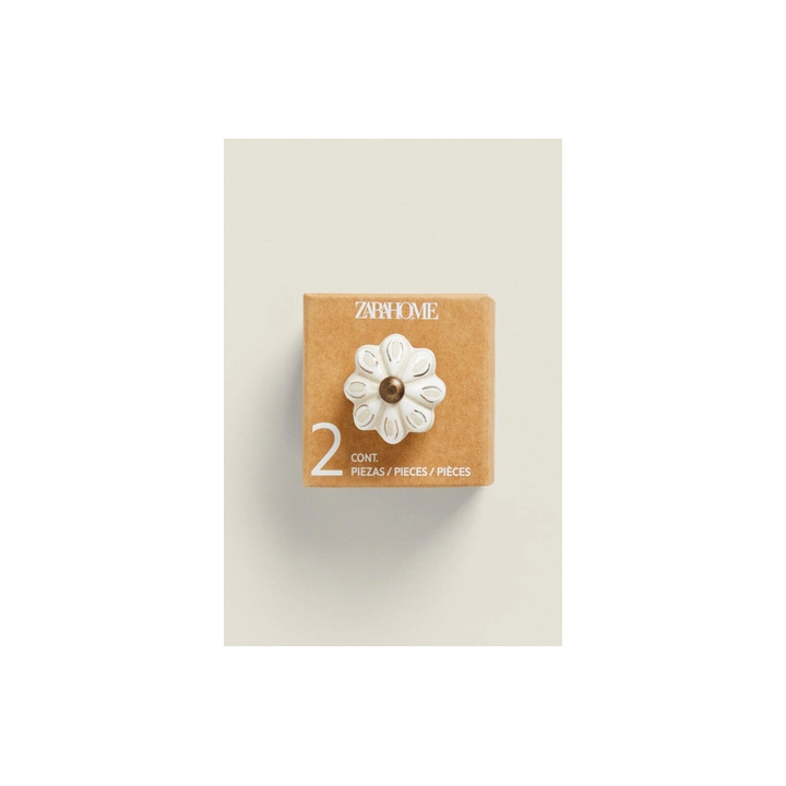 PACK OF CERAMIC FLOWER DOOR KNOBS (PACK OF 2)