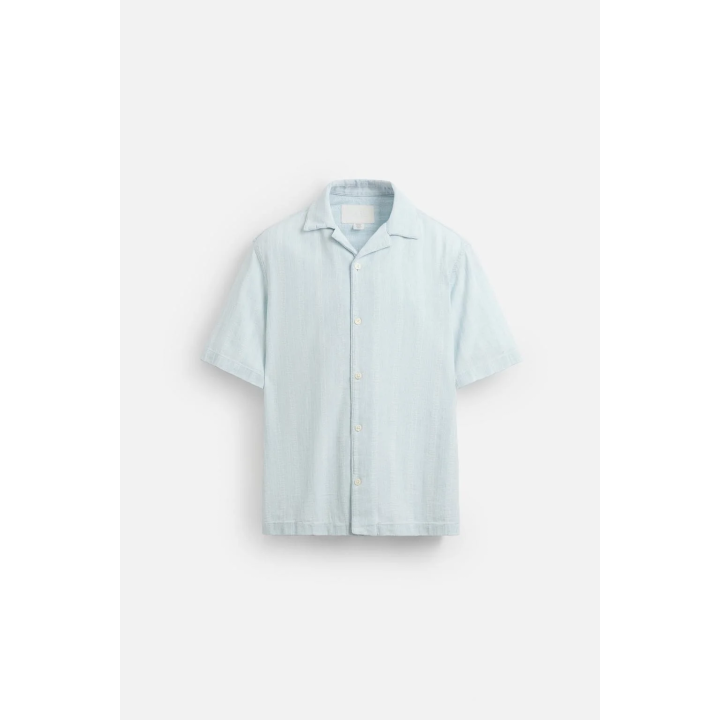 РУБАШКА ИЗ РЕЛЬЕФНОЙ ДЖИНСОВОЙ ТКАНИ