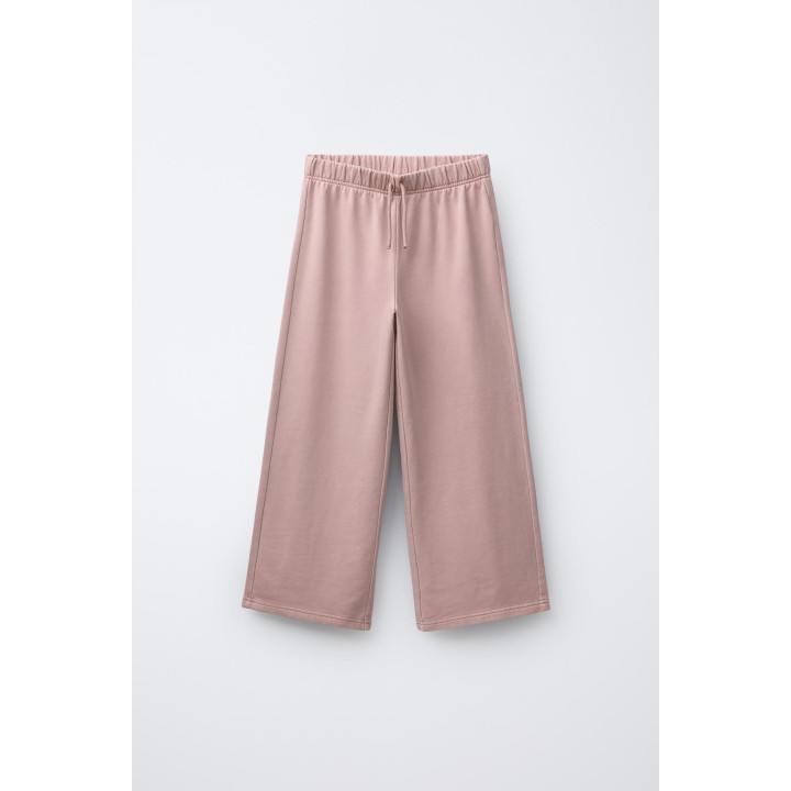 Комплект с вязаным свитшотом и широкими брюками с лозунгом