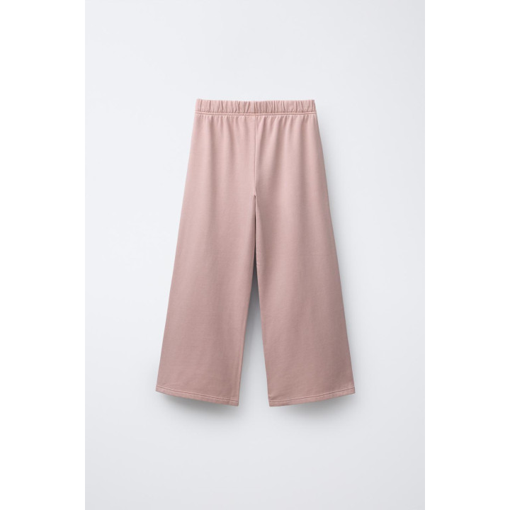 Комплект с вязаным свитшотом и широкими брюками с лозунгом