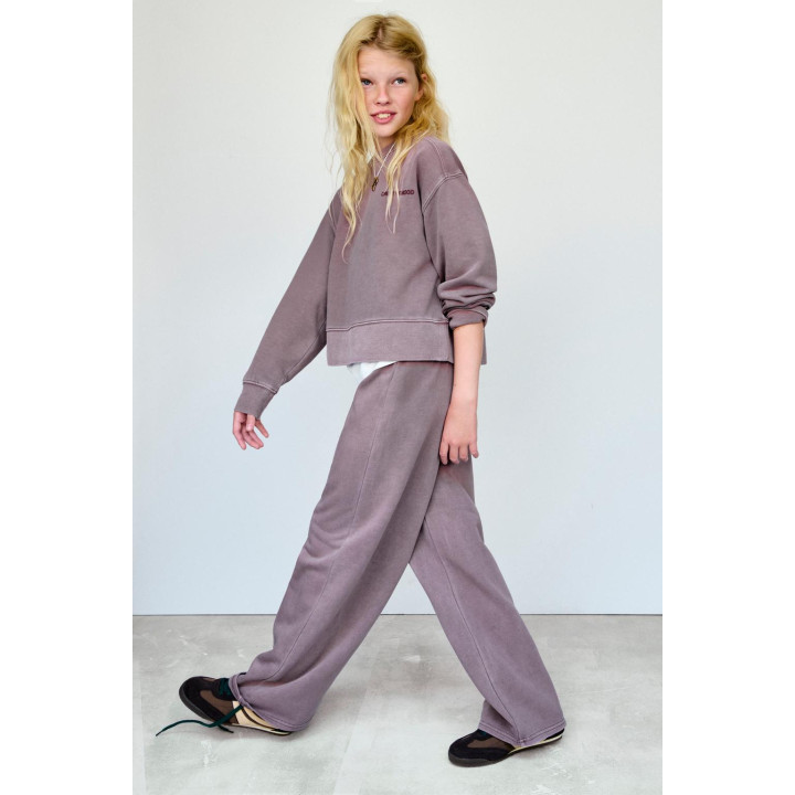 БРЮКИ WIDE LEG С ЭФФЕКТОМ ПОТЕРТОСТИ