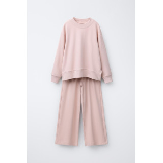 КОМПЛЕКТ ИЗ ТОЛСТОВКИ И БРЮК WIDE LEG ИЗ ФЛИСА, ОДНОТОННЫЙ