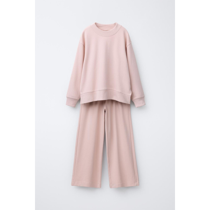 КОМПЛЕКТ ИЗ ТОЛСТОВКИ И БРЮК WIDE LEG ИЗ ФЛИСА, ОДНОТОННЫЙ