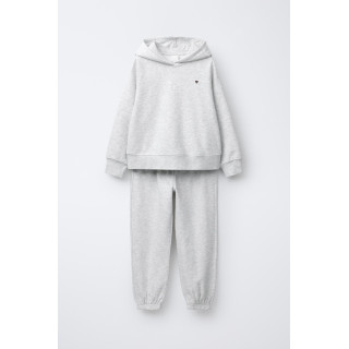 КОМПЛЕКТ ИЗ ТОЛСТОВКИ С КАПЮШОНОМ И БРЮК-ДЖОГГЕРОВ С СЕРДЦЕМ