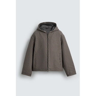 КУРТКА С КАПЮШОНОМ И ПРИНТОМ ЛОШАДЕЙ