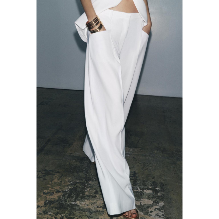 ШИРОКИЕ БРЮКИ С ЗАЩИПАМИ — ZW COLLECTION