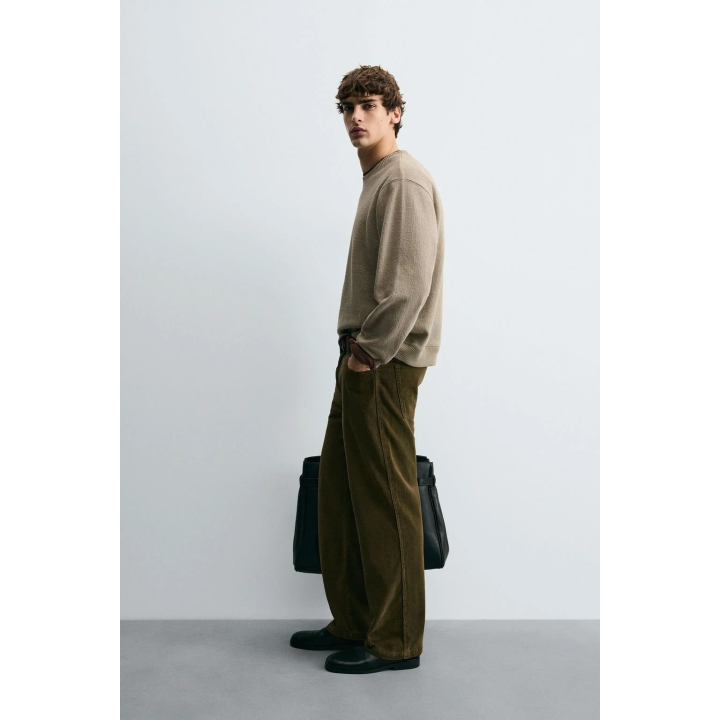 Текстурированный свитшот с округлым вырезом