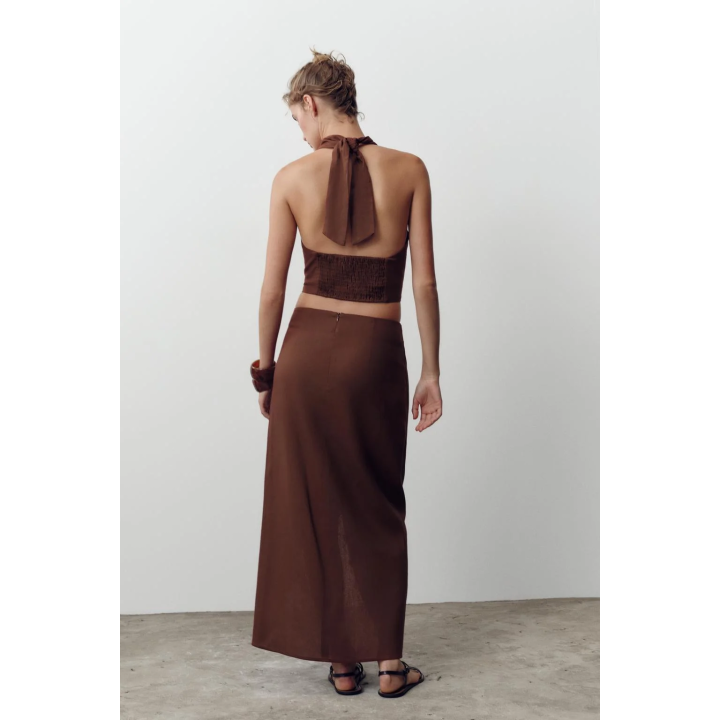 ТОП-ХАЛТЕР ИЗ ЛЬНА С РАКУШКАМИ