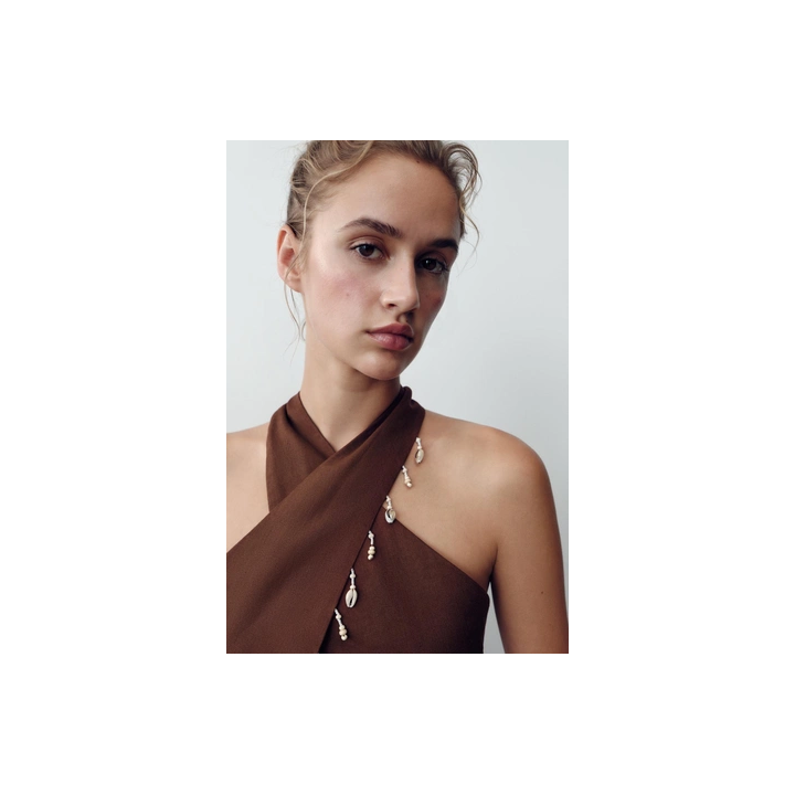 ТОП-ХАЛТЕР ИЗ ЛЬНА С РАКУШКАМИ