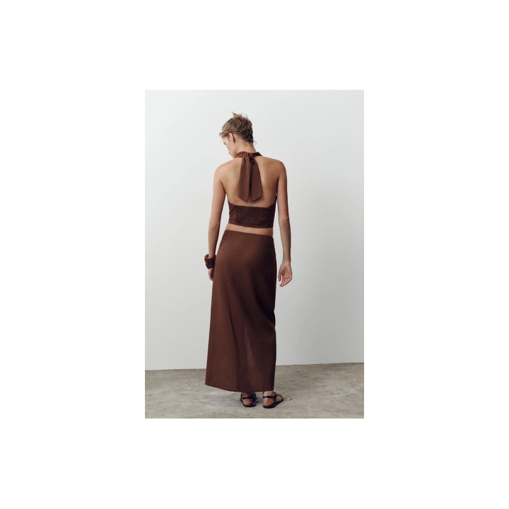 ТОП-ХАЛТЕР ИЗ ЛЬНА С РАКУШКАМИ