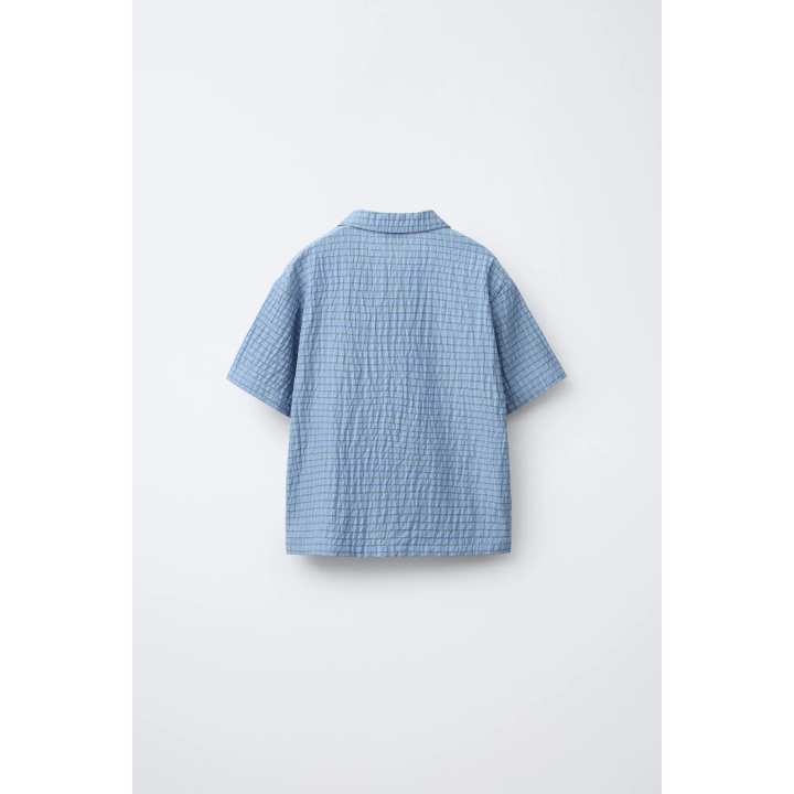 Пижама с рубашкой в клетку и бермудами на мальчика 3-6 лет