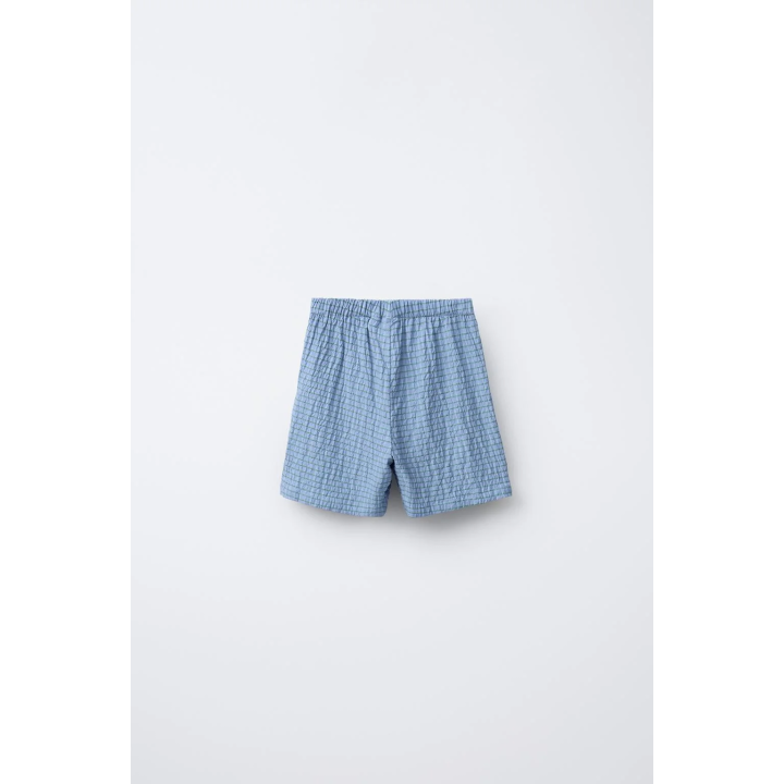 Пижама с рубашкой в клетку и бермудами на мальчика 3-6 лет