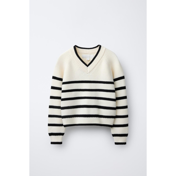 ТРИКОТАЖНЫЙ ДЖЕМПЕР В ПОЛОСКУ