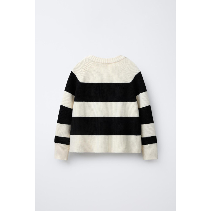 Кардиган в полоску из трикотажа