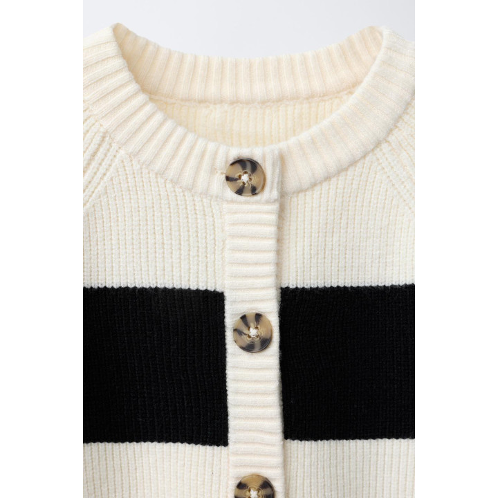 Кардиган в полоску из трикотажа