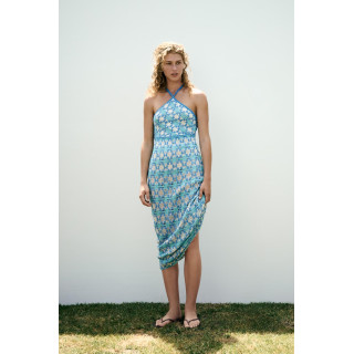 ПЛАТЬЕ С ГОРЛОВИНОЙ ХАЛТЕР