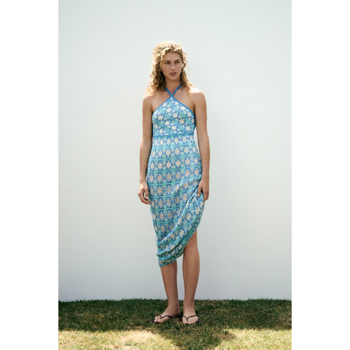 ПЛАТЬЕ С ГОРЛОВИНОЙ ХАЛТЕР