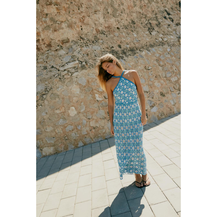 ПЛАТЬЕ С ГОРЛОВИНОЙ ХАЛТЕР