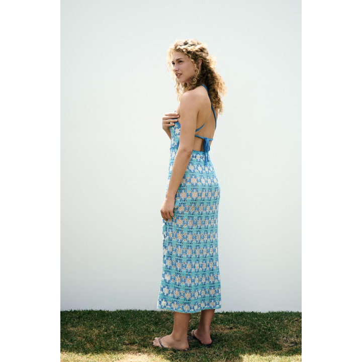 ПЛАТЬЕ С ГОРЛОВИНОЙ ХАЛТЕР