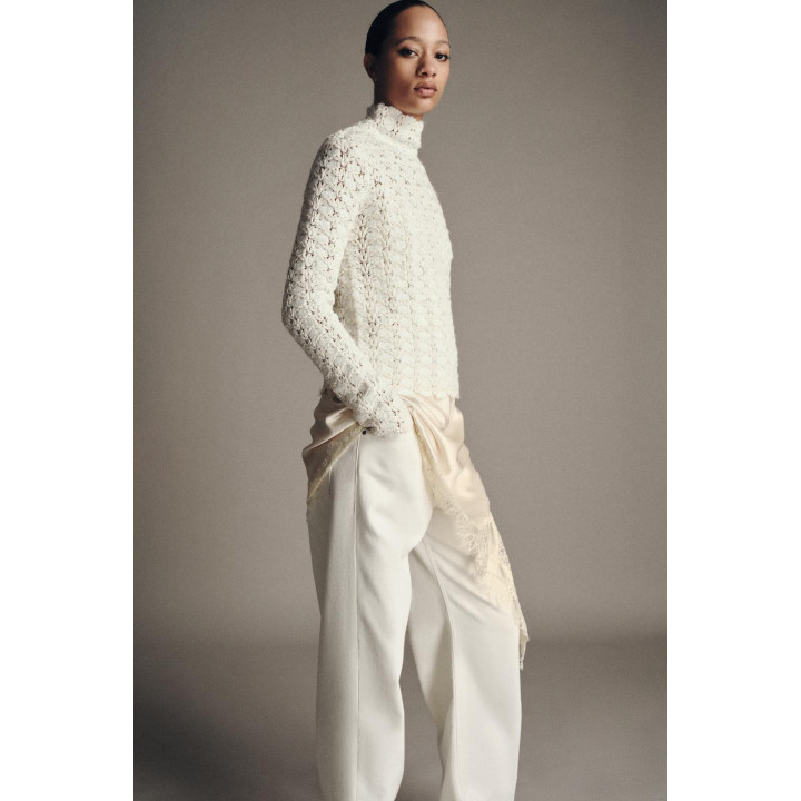 СВИТЕР ИЗ КОМБИНИРОВАННОГО ТРИКОТАЖА