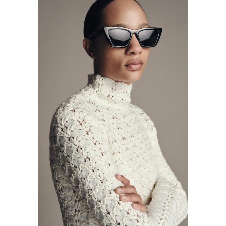 СВИТЕР ИЗ КОМБИНИРОВАННОГО ТРИКОТАЖА