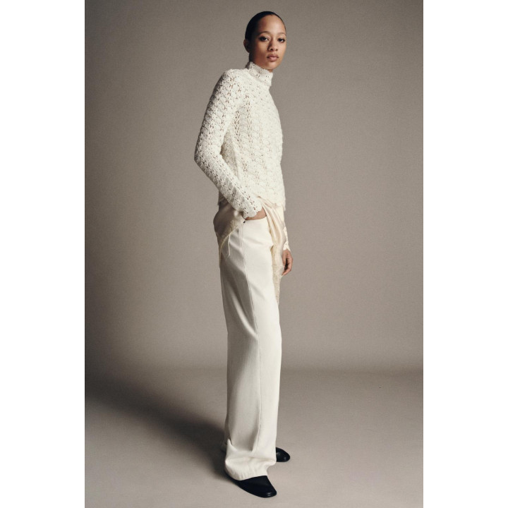 СВИТЕР ИЗ КОМБИНИРОВАННОГО ТРИКОТАЖА