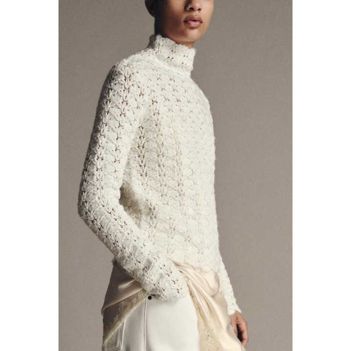 СВИТЕР ИЗ КОМБИНИРОВАННОГО ТРИКОТАЖА