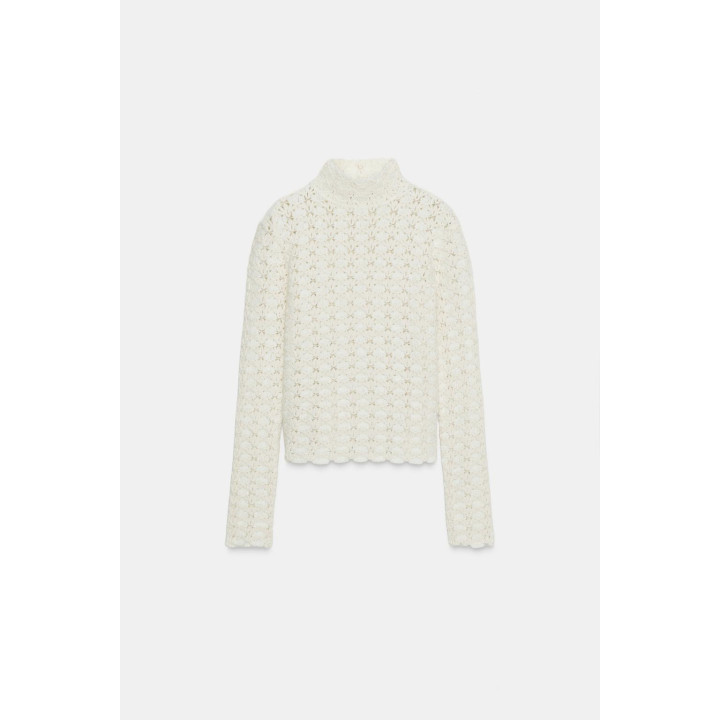 СВИТЕР ИЗ КОМБИНИРОВАННОГО ТРИКОТАЖА