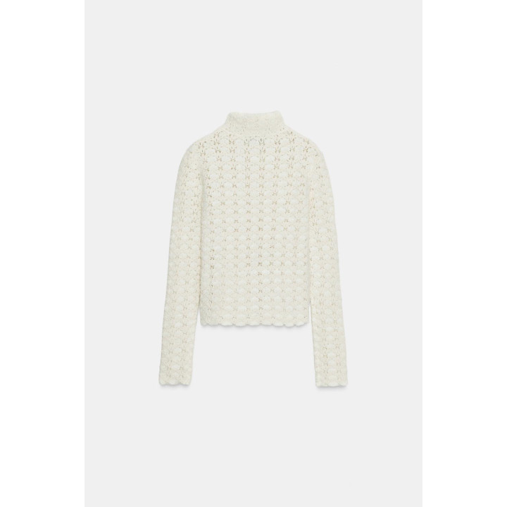 СВИТЕР ИЗ КОМБИНИРОВАННОГО ТРИКОТАЖА