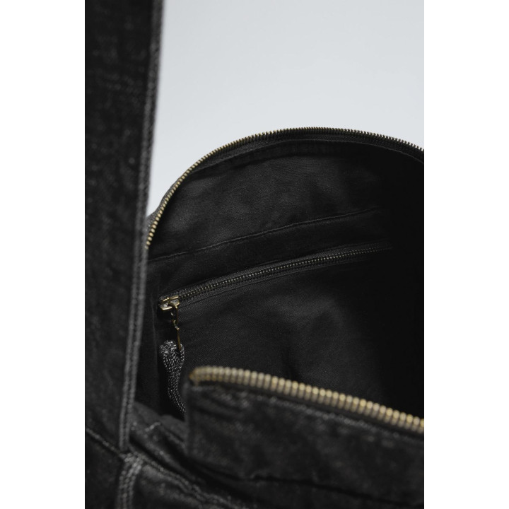 СУМКА-СЛИНГ ДЕНИМ С МНОЖЕСТВОМ КАРМАНОВ