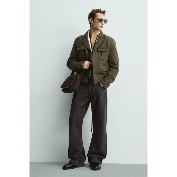 КОЖАНАЯ СУМКА С ПЛЕЧЕВЫМ РЕМНЕМ