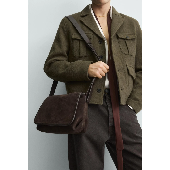 КОЖАНАЯ СУМКА С ПЛЕЧЕВЫМ РЕМНЕМ