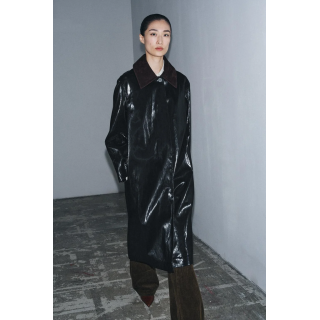 Тренч с блеском и контрастным воротником ZW COLLECTION LIMITED EDITION