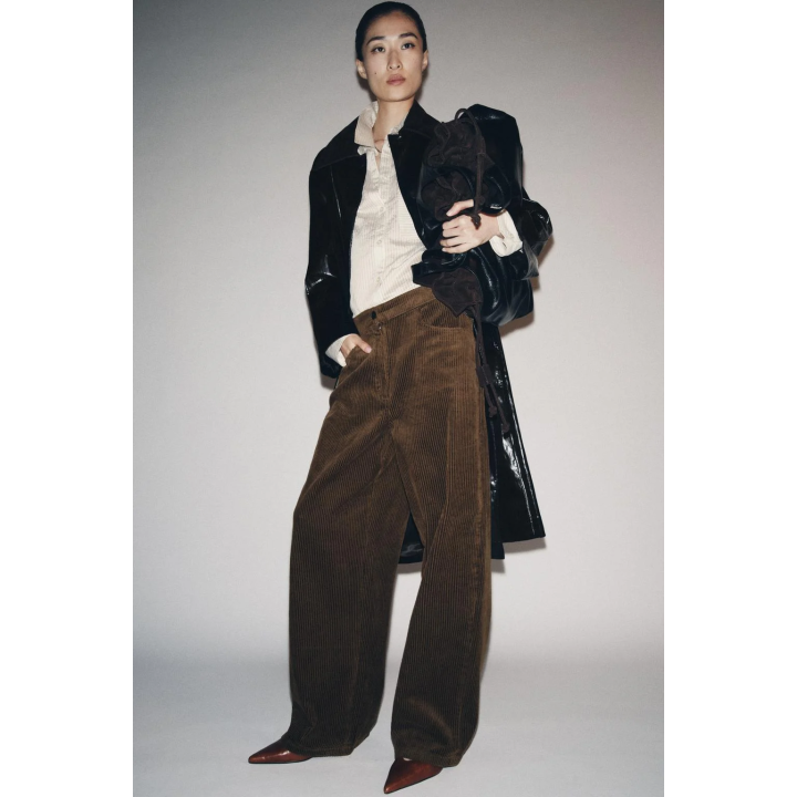 Тренч с блеском и контрастным воротником ZW COLLECTION LIMITED EDITION