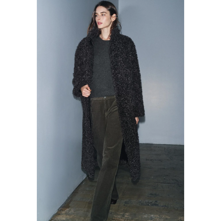 ДЛИННОЕ ПАЛЬТО ИЗ ИСКУССТВЕННОЙ ОВЧИНЫ — ZW COLLECTION